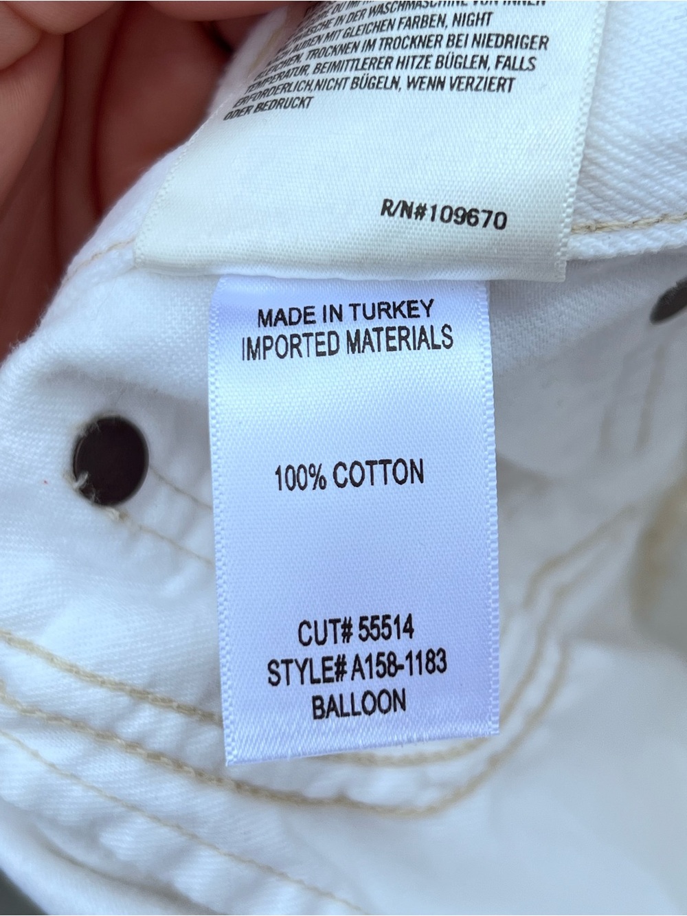 NWT AGOLDE Balloon Jean Ultra High Rise Curved Taper 28 Porcelain - Picture 7 of 8